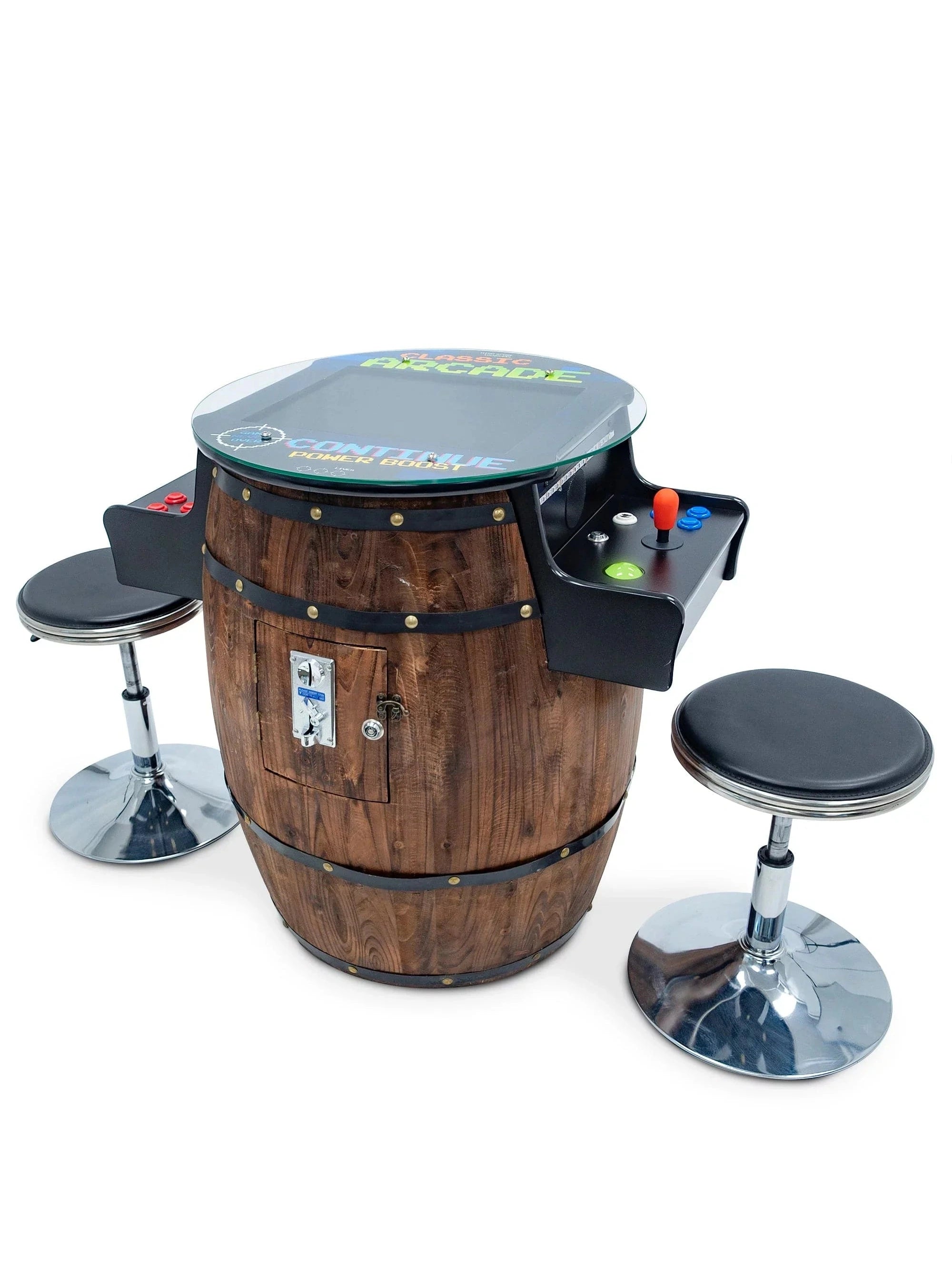 Wine Barrel Cocktail Arcade Machine