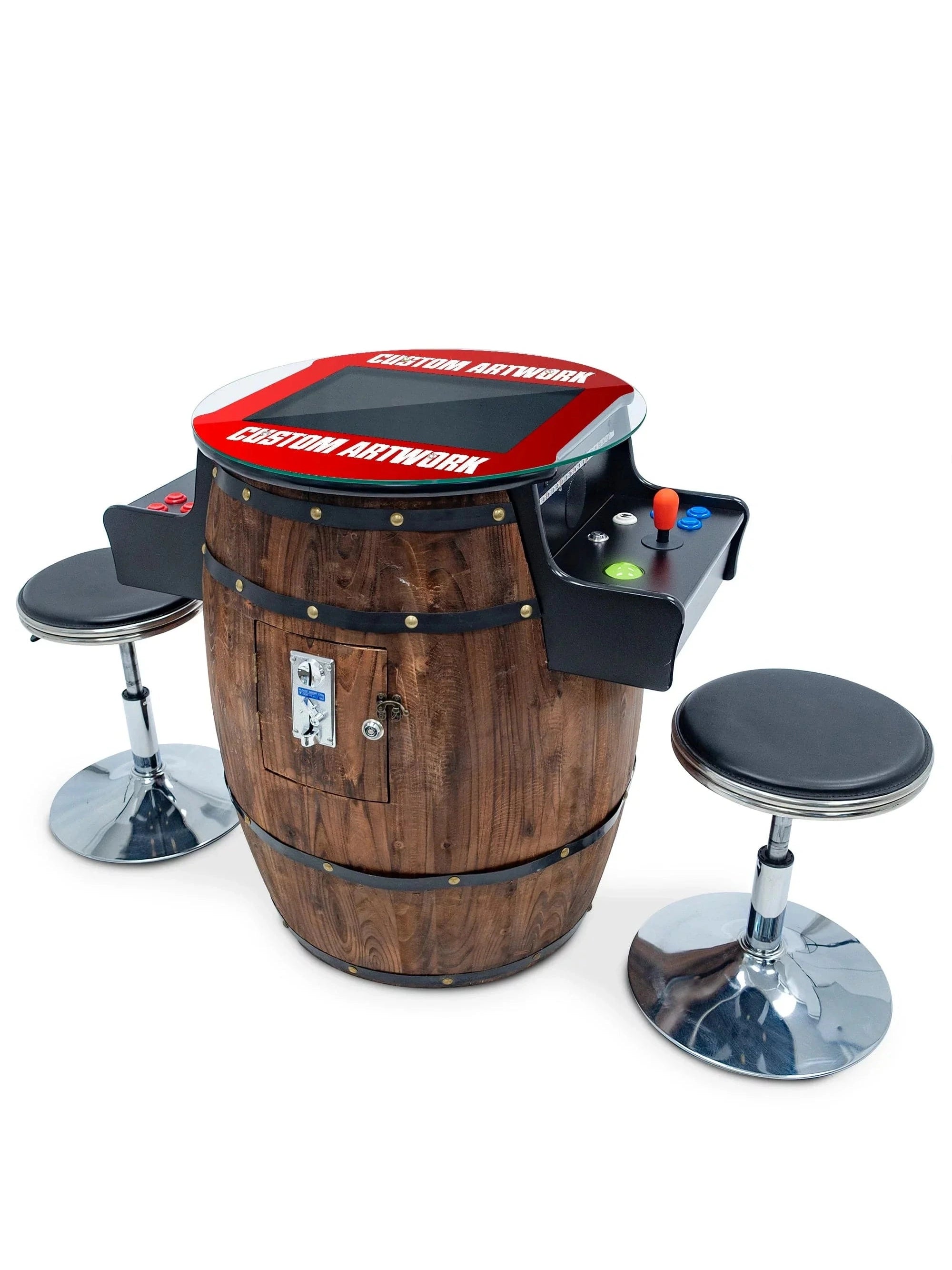 Wine Barrel Cocktail Arcade Machine