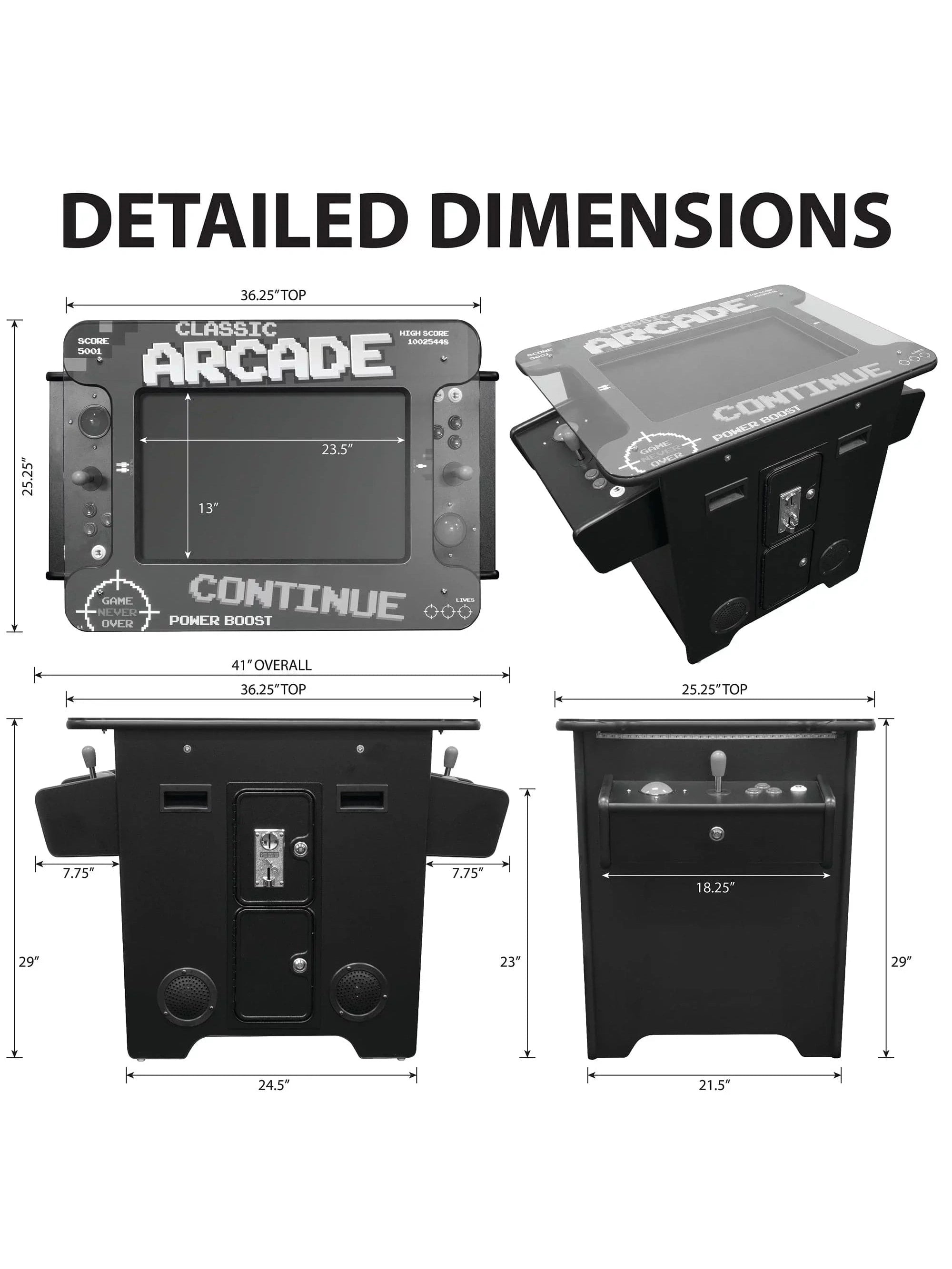 2P Cocktail Arcade Machine