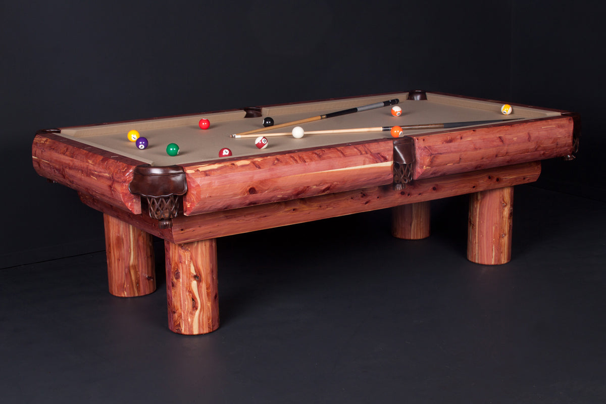 Viking Log Furniture Red Cedar Pool Table