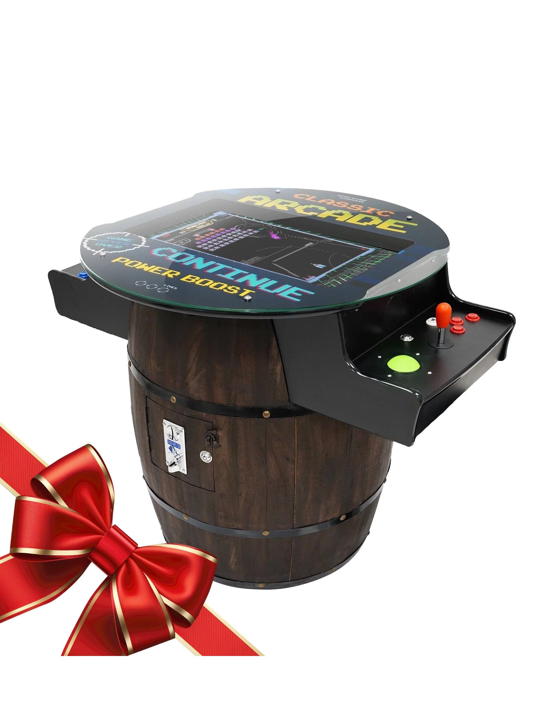 Wine Barrel Cocktail Arcade Machine