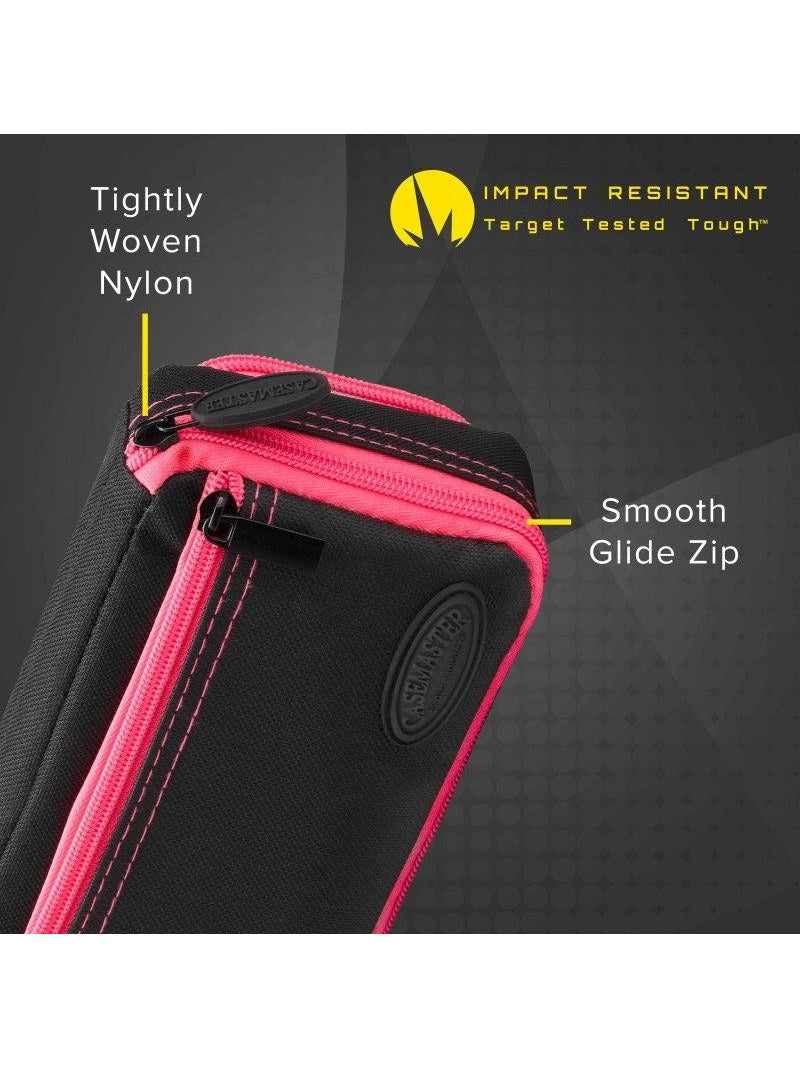 Casemaster Plazma Plus Dart Case Black with Pink Trim and Phone Pocket