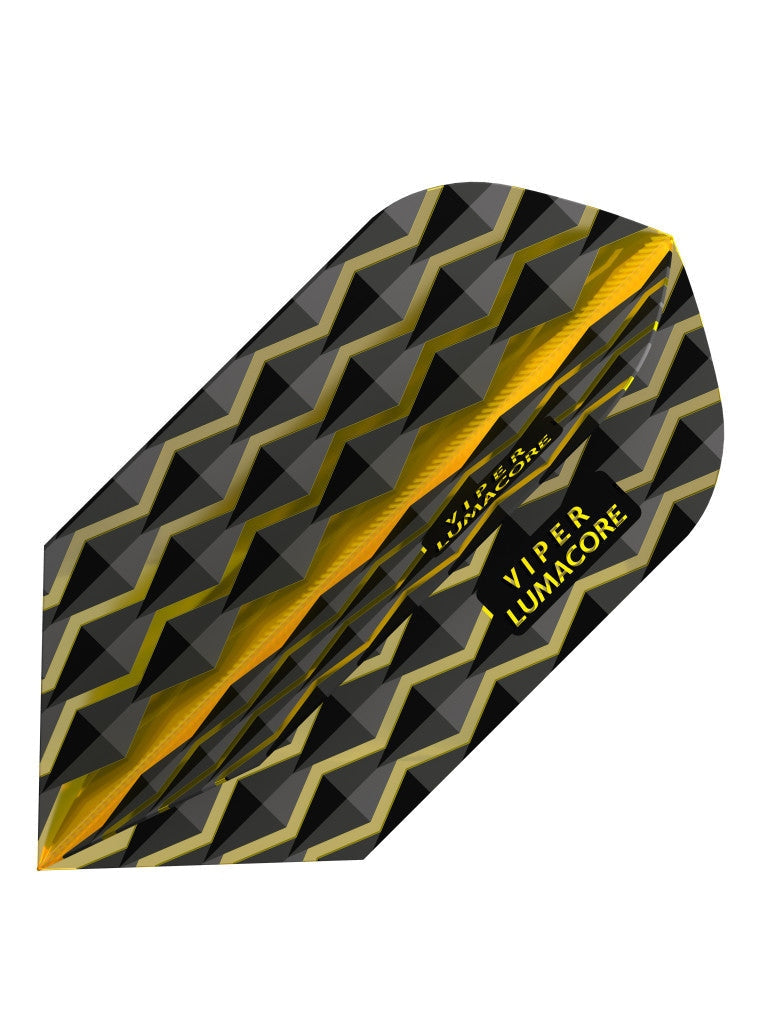 V-100 Flights Lumacore Slim Yellow/Black Dart Flights