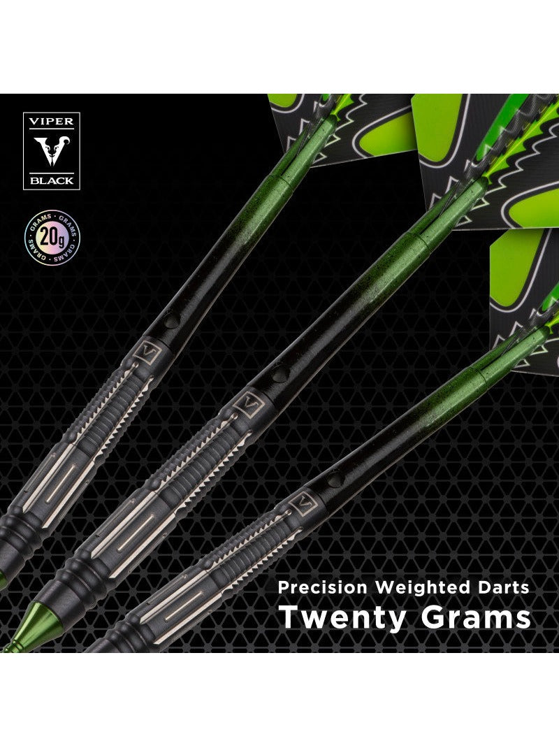 Viper Black Flux 90% Tungsten Steel or Soft Tip Conversion Darts Green 20 Grams