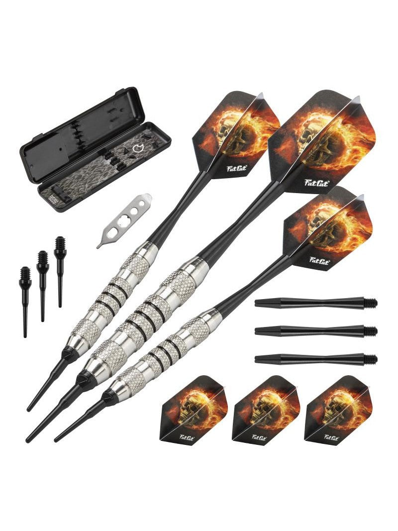 Viper Neptune Electronic Dartboard, "The Bull Starts Here" Throw Line Marker, Blazer 16g Soft Tip Darts, Dart Tip Remover Tool & Tufflex II Black Dart Tips