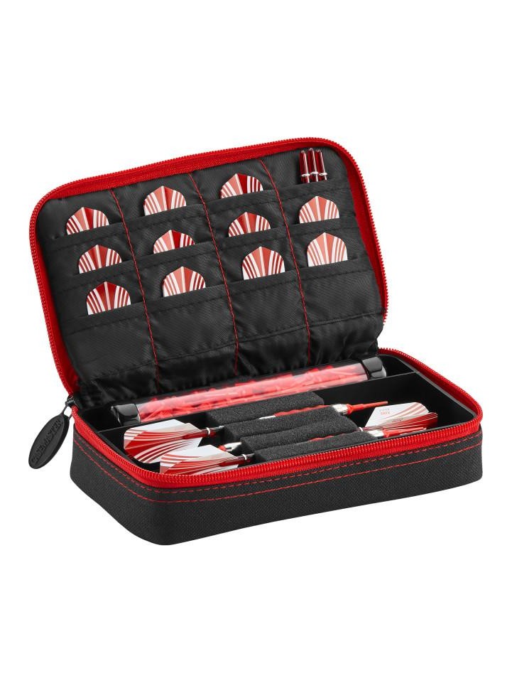 Casemaster Plazma Dart Case Black with Ruby Zipper