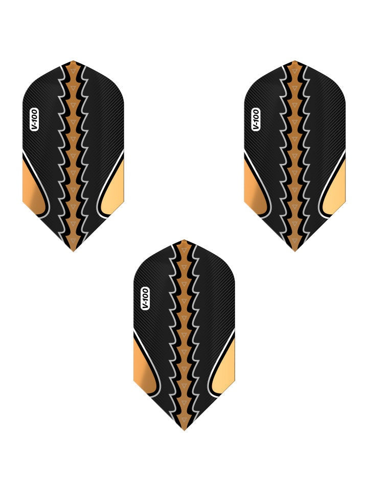 Viper Black Flux Dart Flights Slim Gold