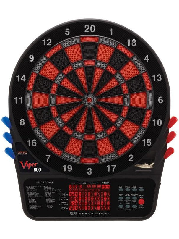 Viper 800 Electronic Dartboard, Metropolitan Espresso Cabinet & Shadow Buster Dartboard Light Bundle
