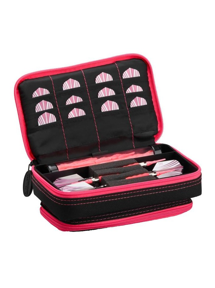 Casemaster Plazma Plus Dart Case Black with Pink Trim and Phone Pocket