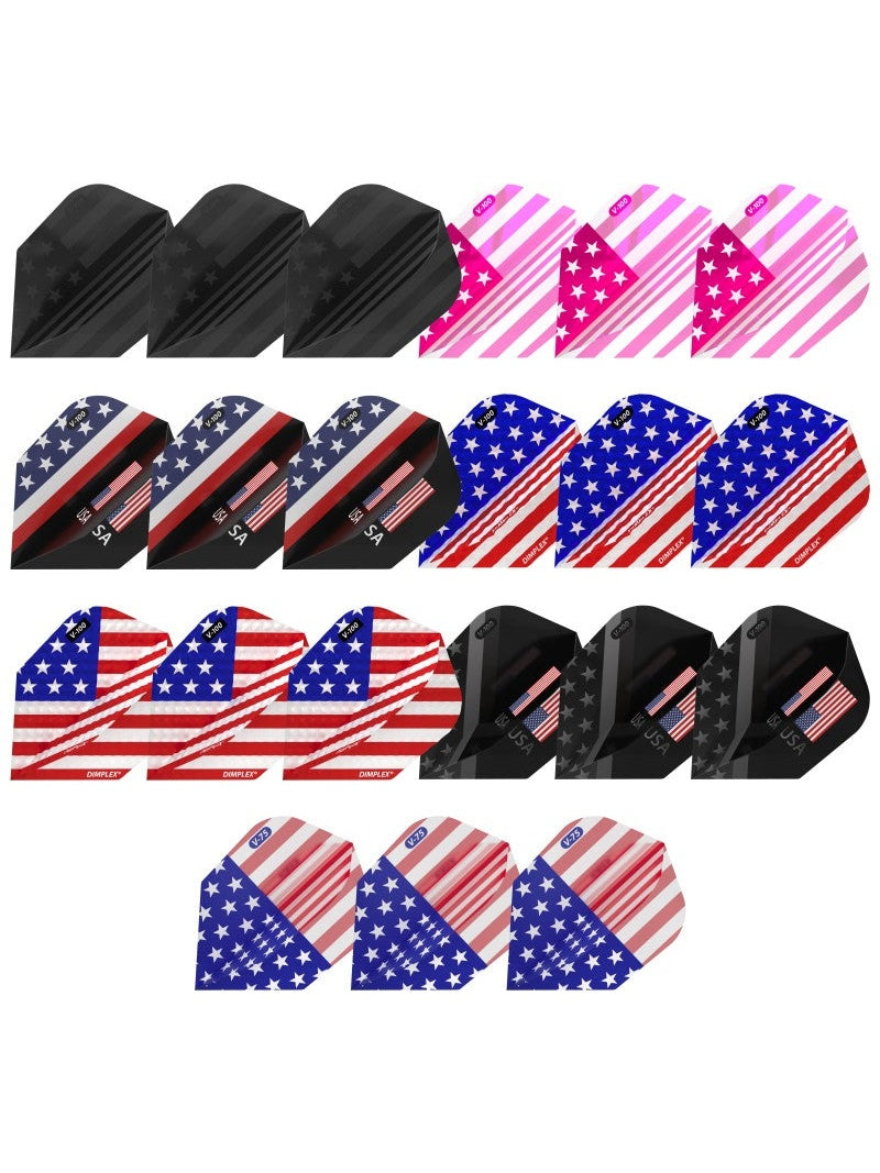 Viper Patriot Pack Dart Flights Assorted Weight Variety Pack Standard American Flag