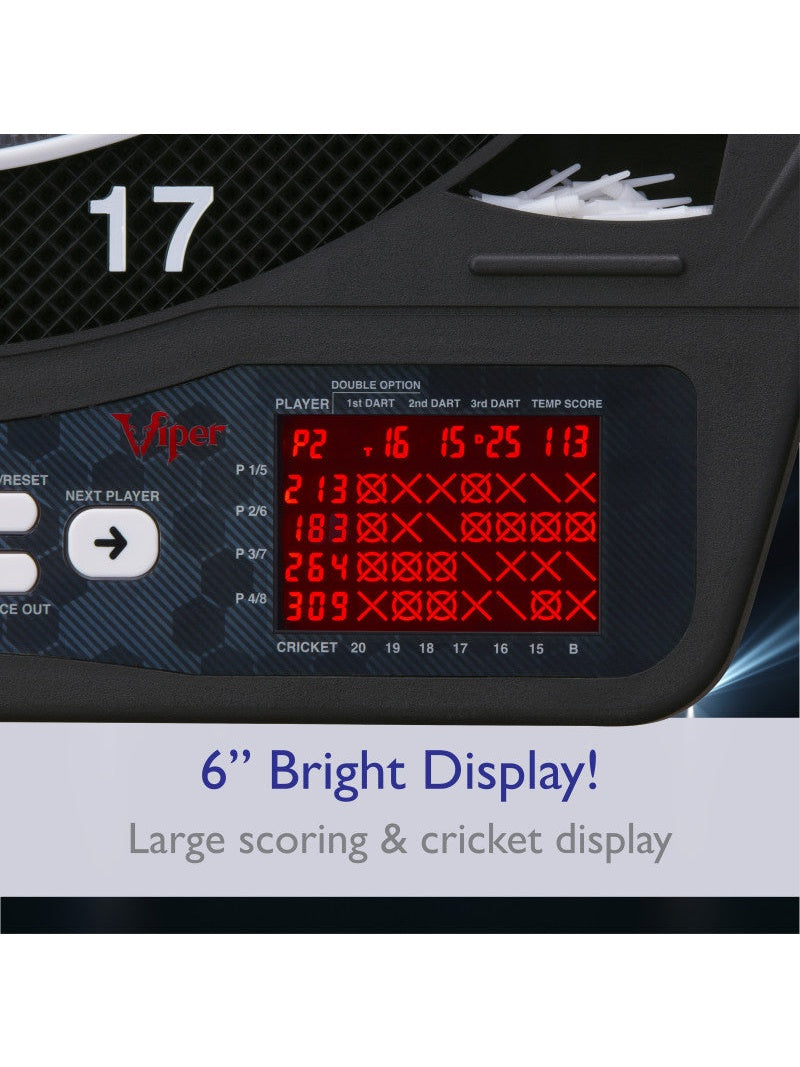 Viper Ion Illuminated Electronic Dartboard, 15.5" Regulation Target