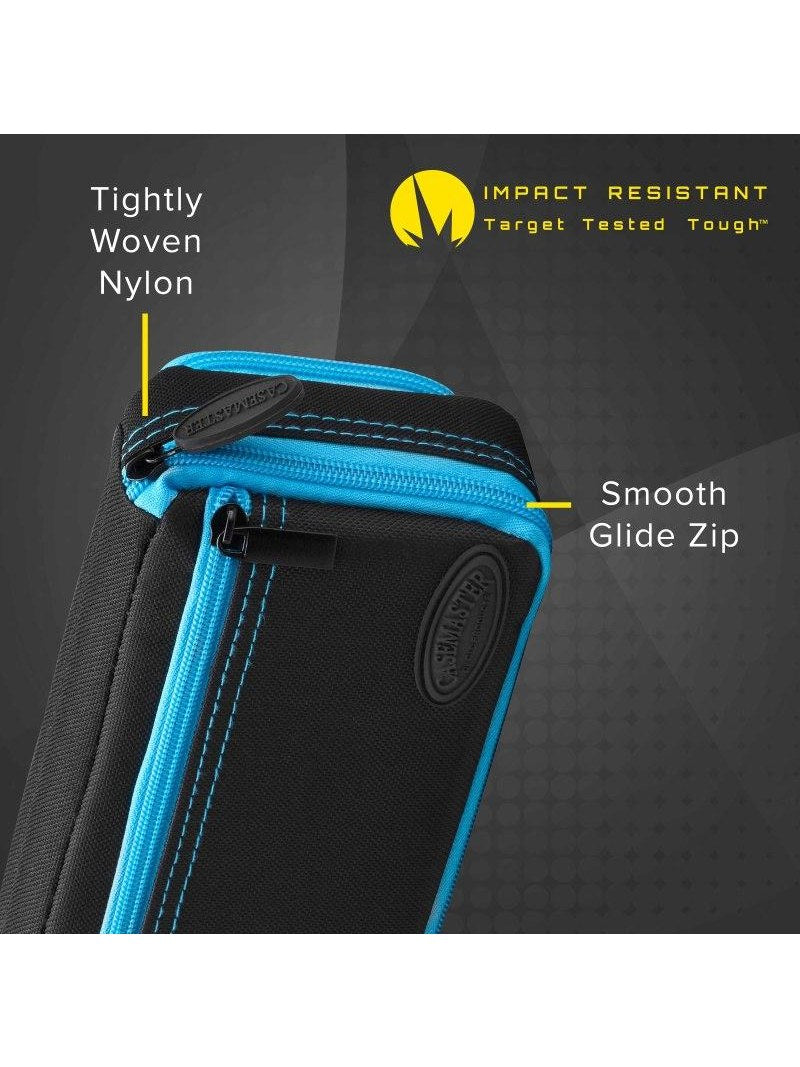 Casemaster Plazma Plus Dart Case Black with Blue Trim and Phone Pocket