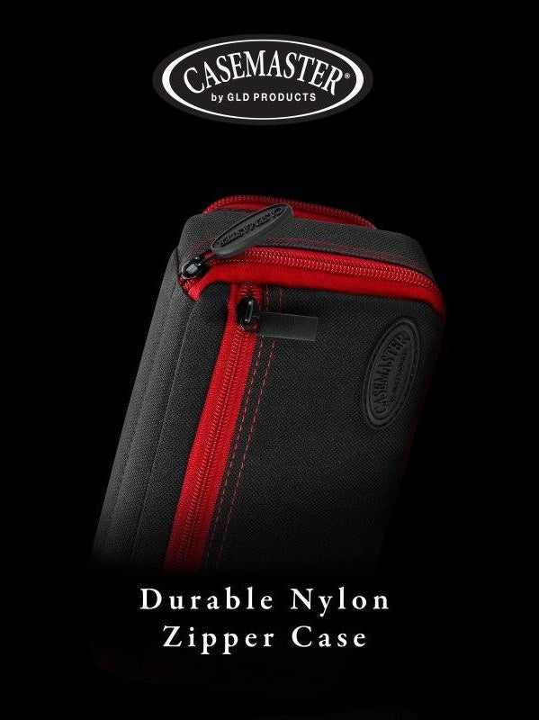 Casemaster Plazma Plus Dart Case Black with Ruby Zipper and Phone Pocket