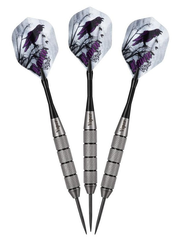 Viper League Sisal Dartboard, Metropolitan Oak Cabinet, Underground The Raven Steel Tip Darts & Shadow Buster Dartboard Lights