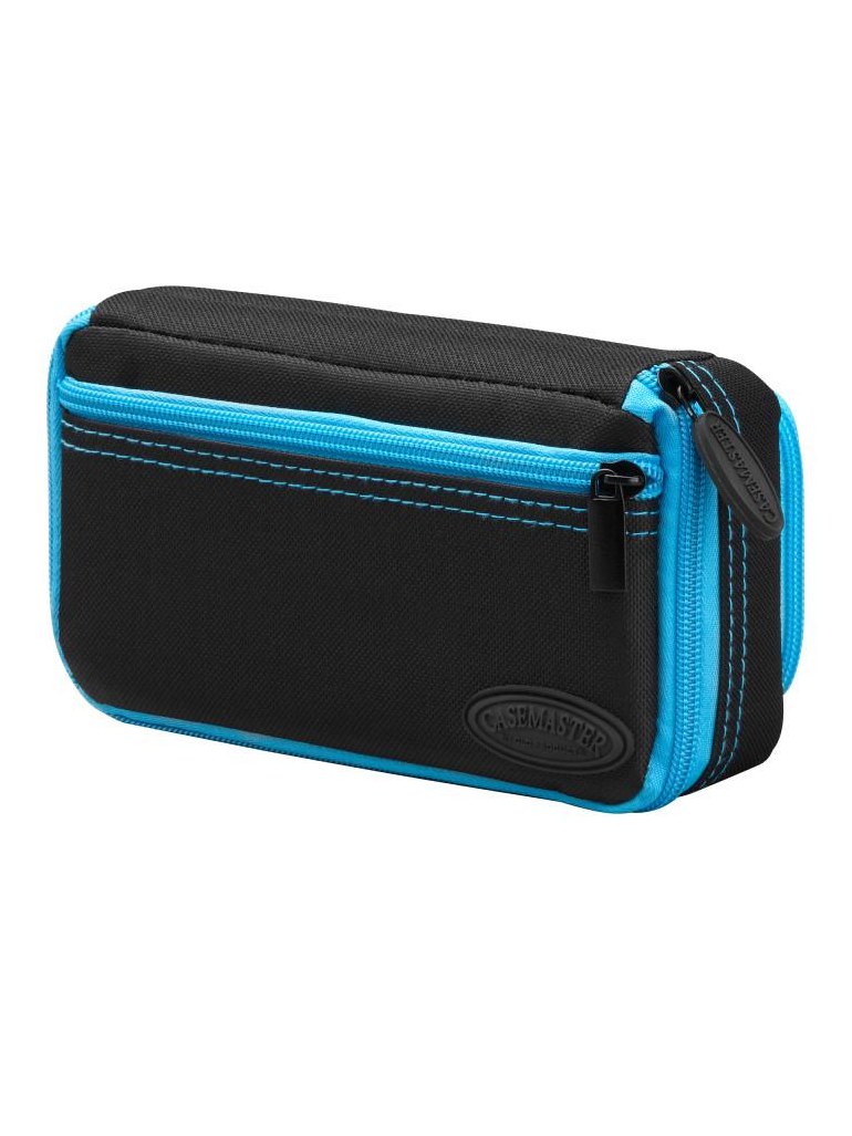 Casemaster Plazma Plus Dart Case Black with Blue Trim and Phone Pocket