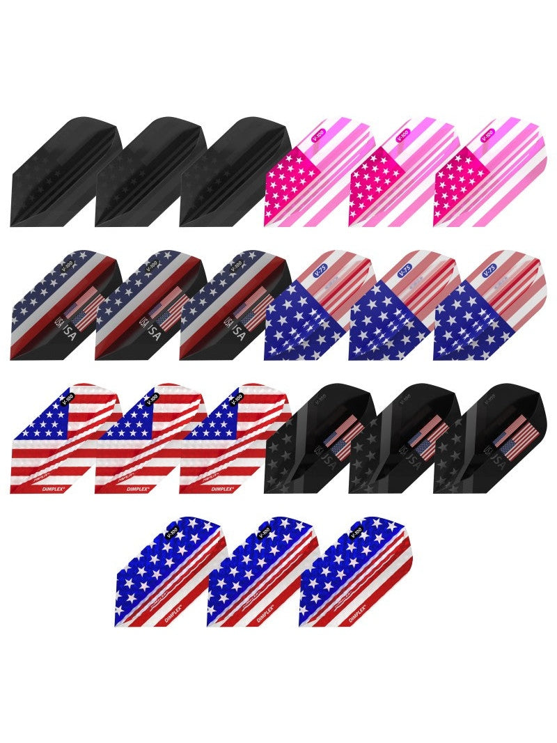 Viper Patriot Pack Dart Flights Assorted Weight Variety Pack Slim American Flag