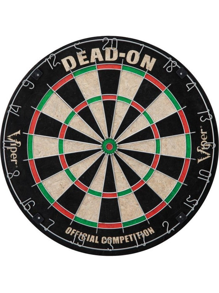 Viper Dead-On Bristle Dartboard, Small Cricket Chalk Scoreboard, Black Mariah Steel Tip Darts 22 Grams, Dart Laser Line, and Wall Defender