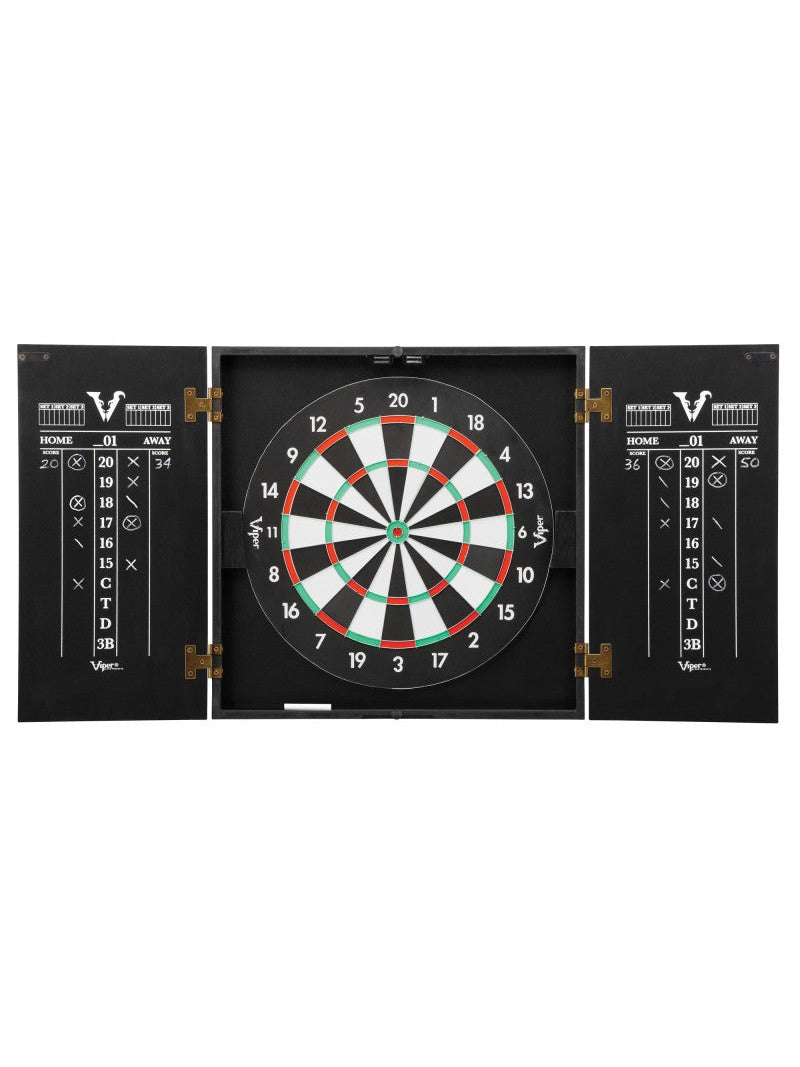 Viper Hideaway Dartboard Cabinet with Reversible Traditional and Baseball Dartboard