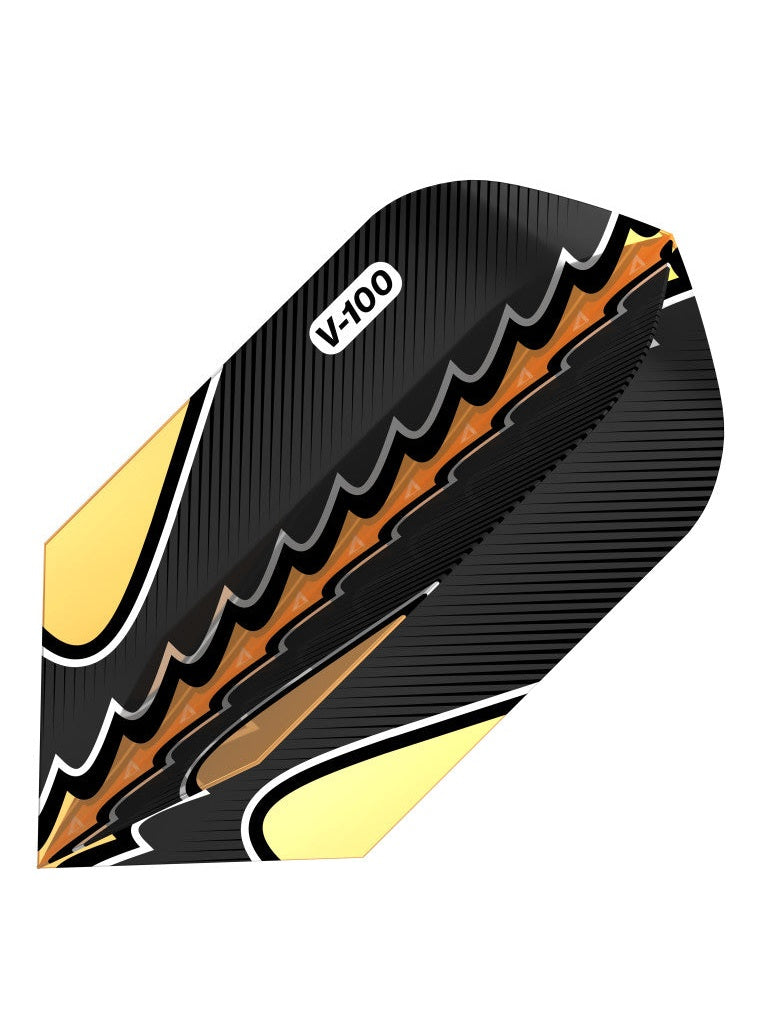 Viper Black Flux Dart Flights Slim Gold