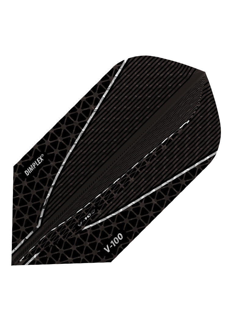 Viper Dimplex Dart Flights Slim Metallic Black V-100 Series