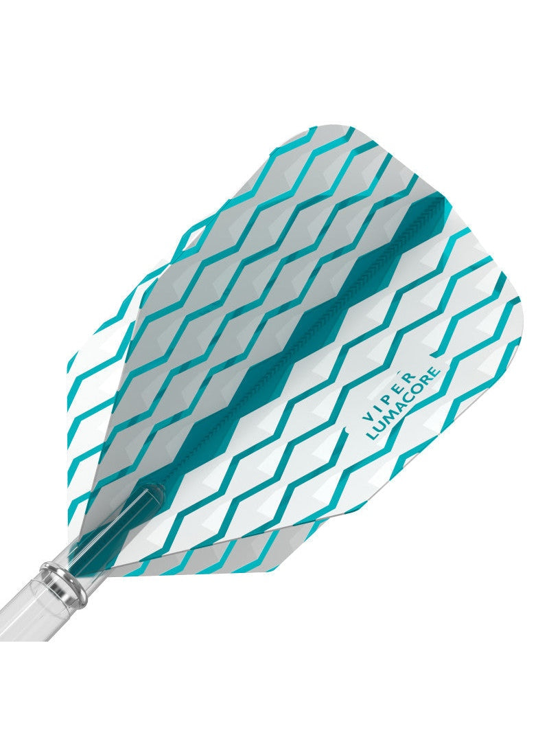 V-100 Flights Lumacore Standard Teal/White Dart Flights