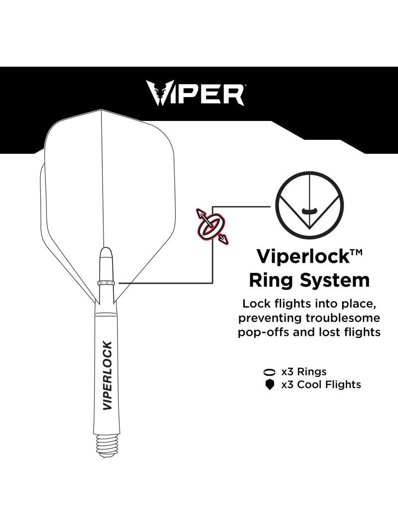 Viper Cool Flights Molded Dart Flights Slim Black