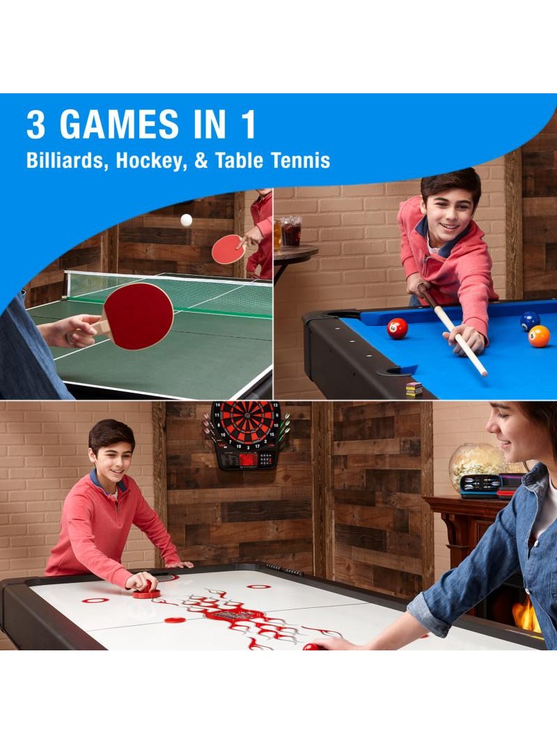 Fat Cat Original 3-in-1 Blue 7' Pockey™ Multi-Game Table