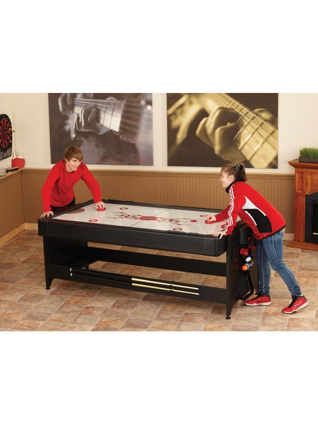 Fat Cat Original 2-in-1 7' Pockey™ Multi-Game Table