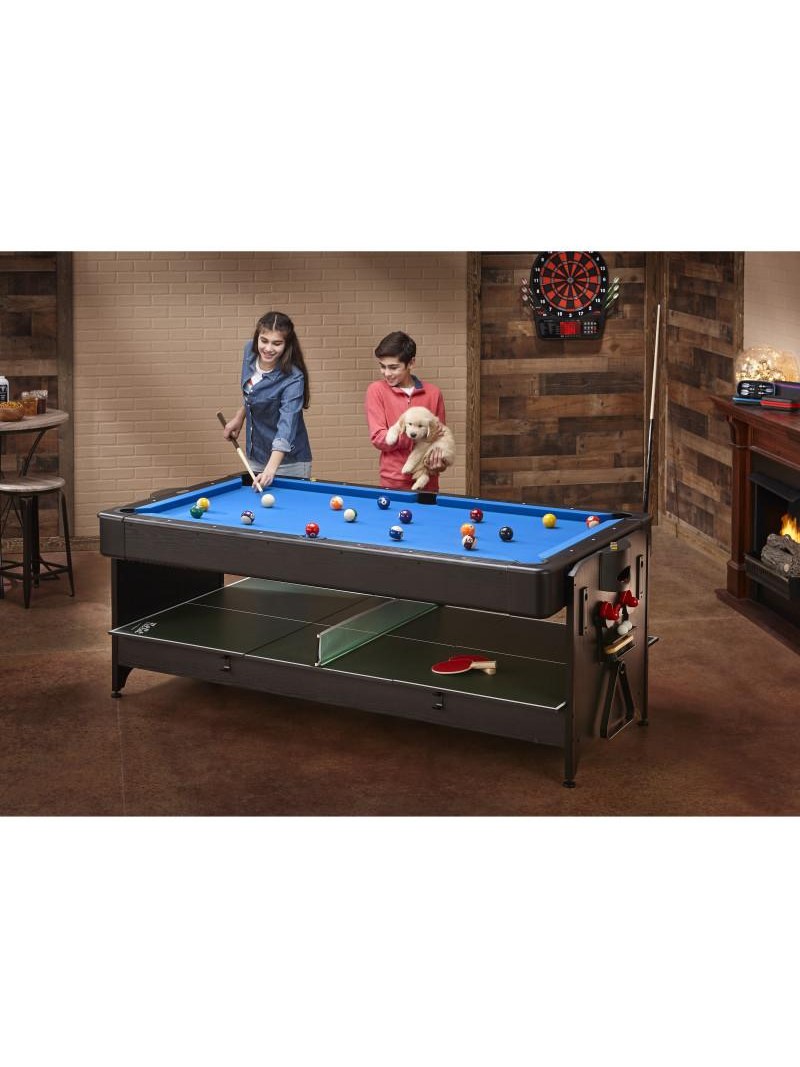 Fat Cat Original 3-in-1 Blue 7' Pockey™ Multi-Game Table