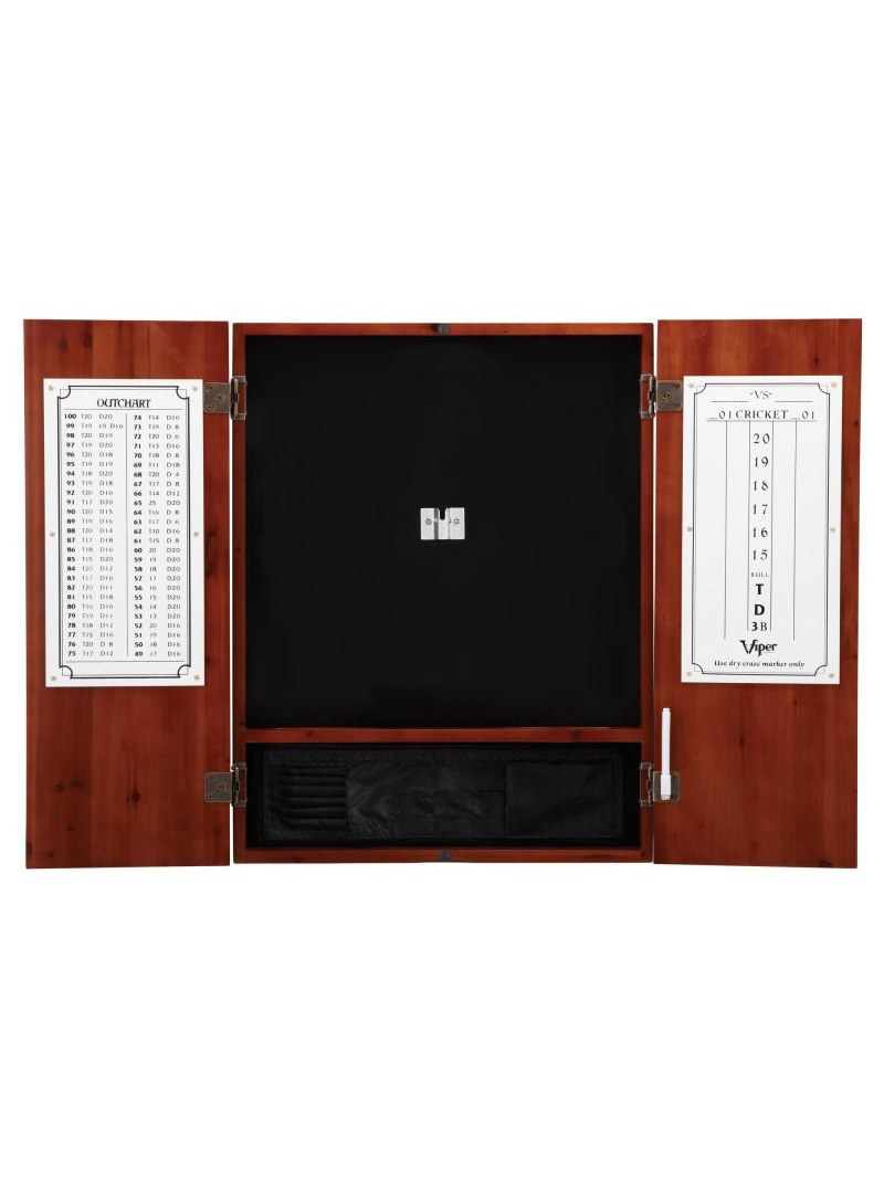Viper Shot King Sisal Dartboard, Metropolitan Cinnamon Cabinet & Shadow Buster Dartboard Lights