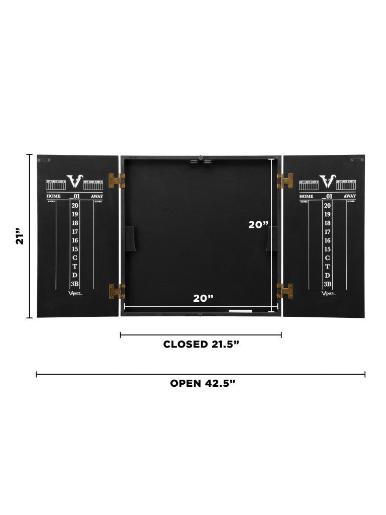Viper Hideaway Dartboard Cabinet with Reversible Traditional and Baseball Dartboard