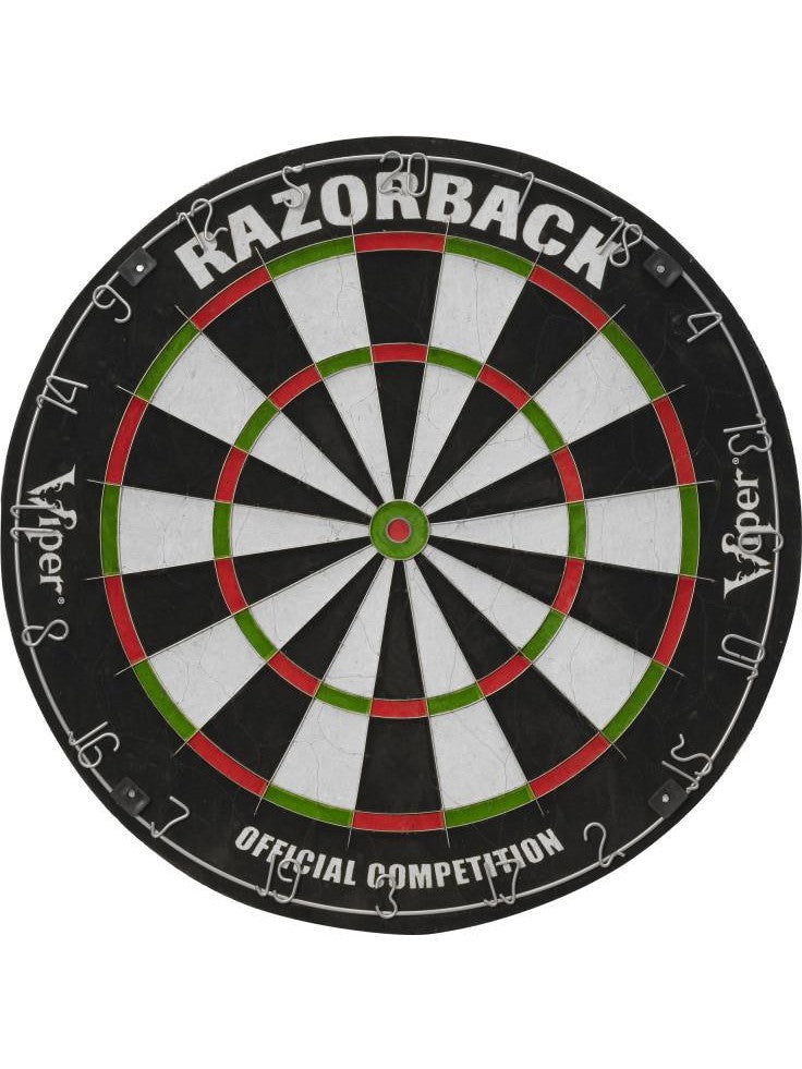 Viper Razorback Sisal Dartboard, Hudson Mahogany Cabinet, Shadow Buster Dartboard Lights & Laser Throw Line