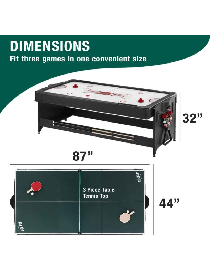 Fat Cat Original 3-in-1 Green 7' Pockey™ Multi-Game Table