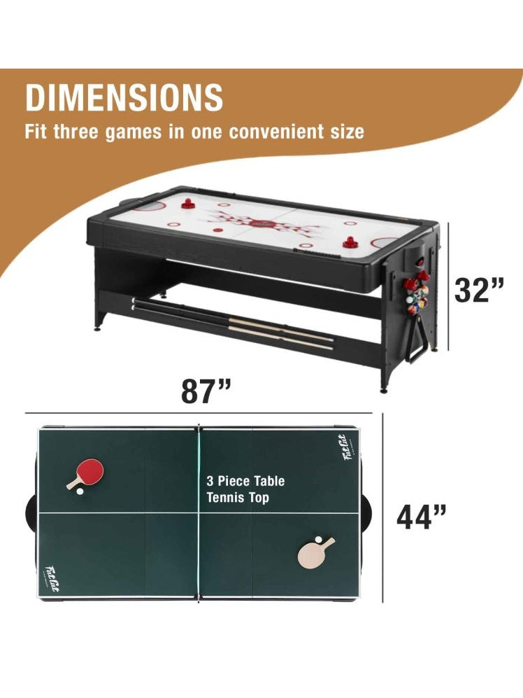 Fat Cat Original 3-in-1 Tan 7' Pockey™ Multi-Game Table