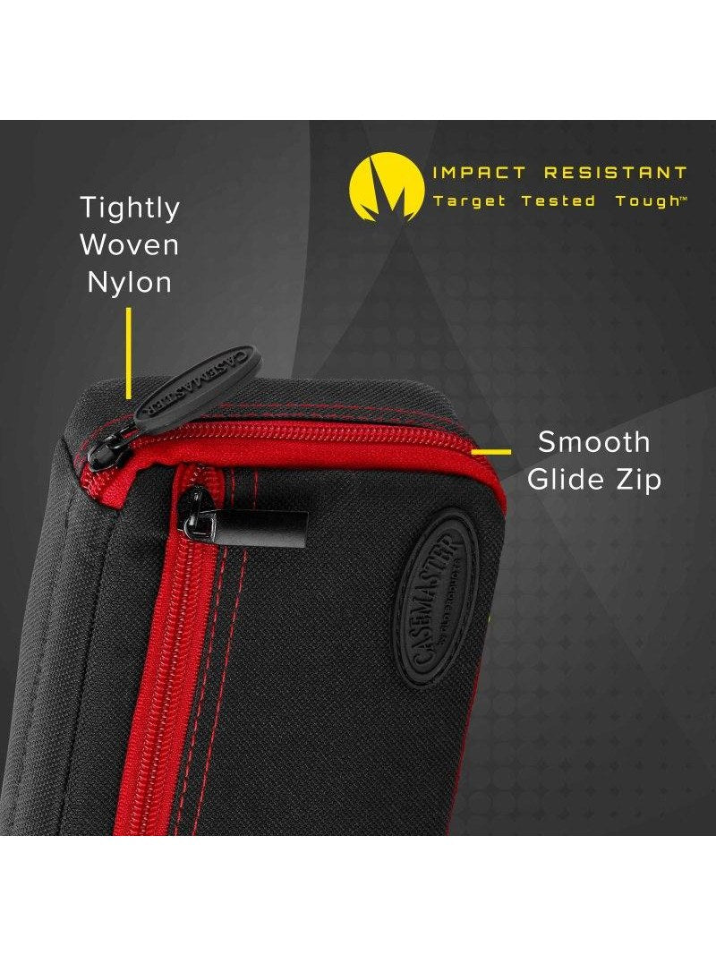 Casemaster Plazma Dart Case Black with Ruby Zipper