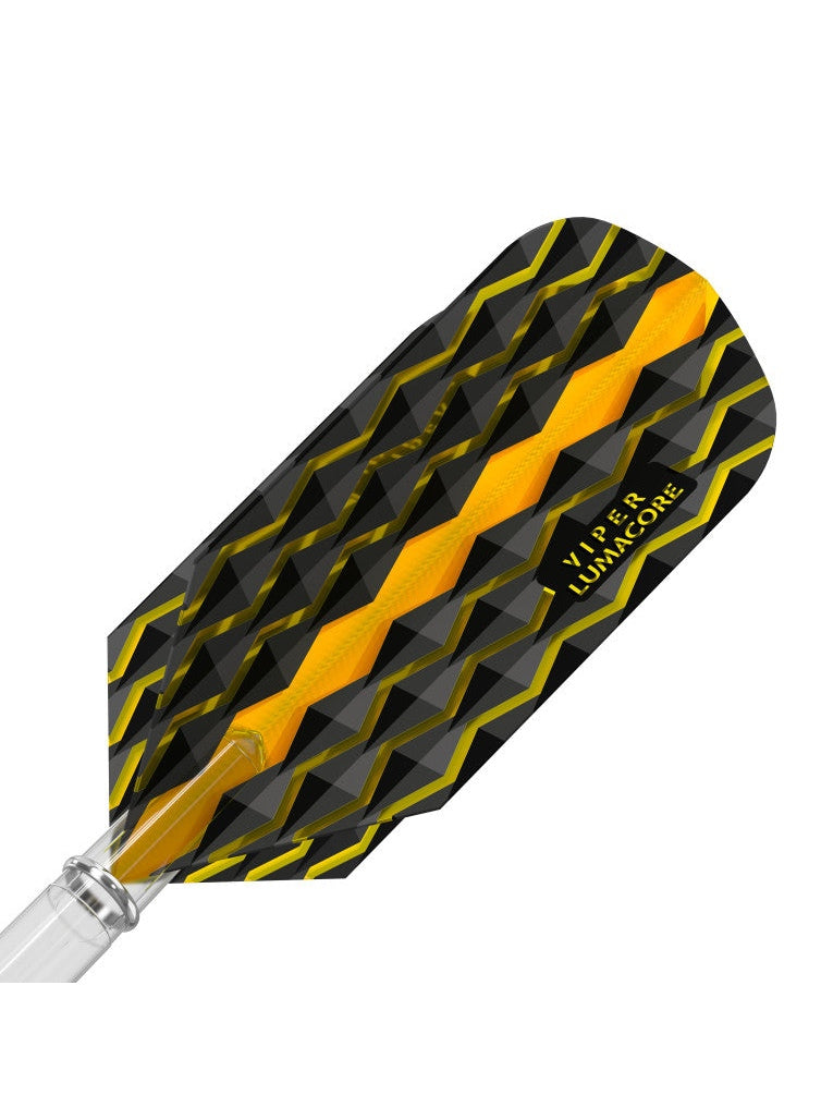 V-100 Flights Lumacore Slim Yellow/Black Dart Flights