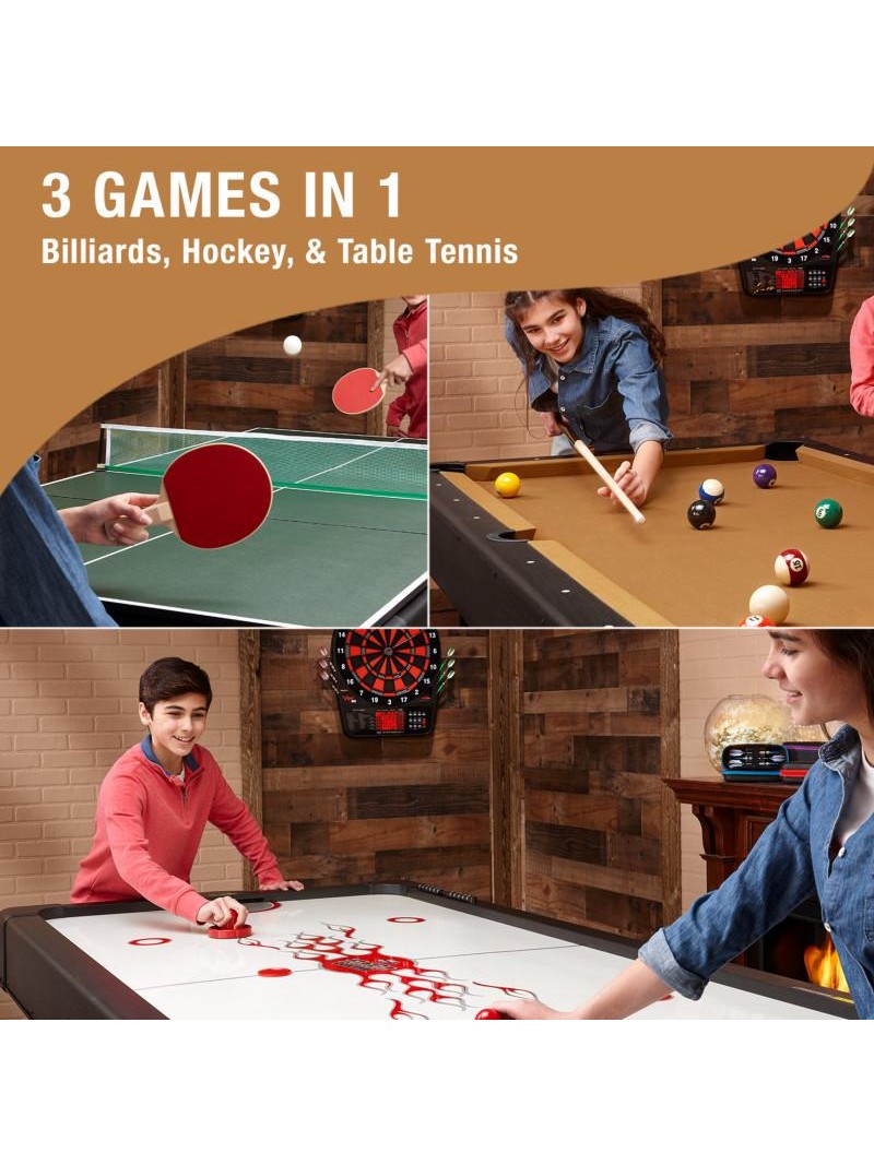 Fat Cat Original 3-in-1 Tan 7' Pockey™ Multi-Game Table