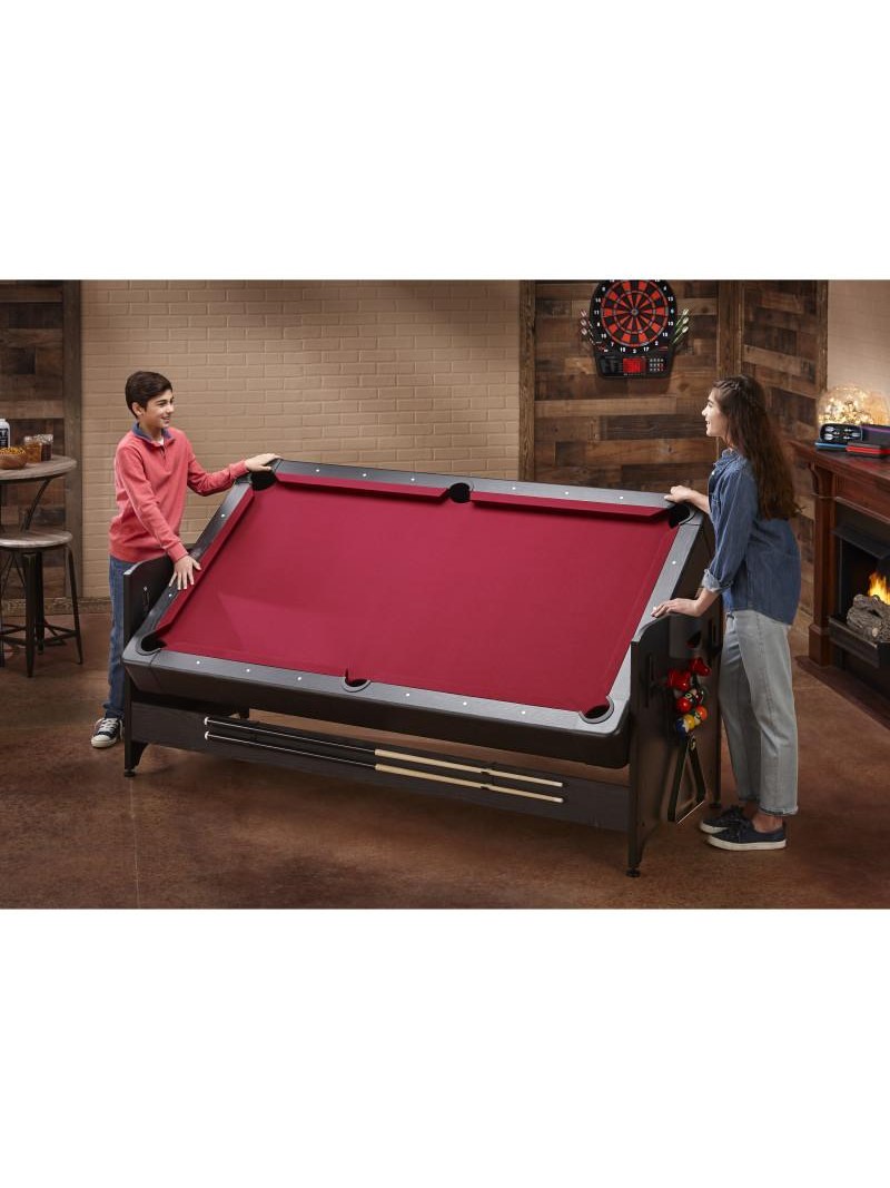 Fat Cat Original 3-in-1 Burgundy 7' Pockey™ Multi-Game Table