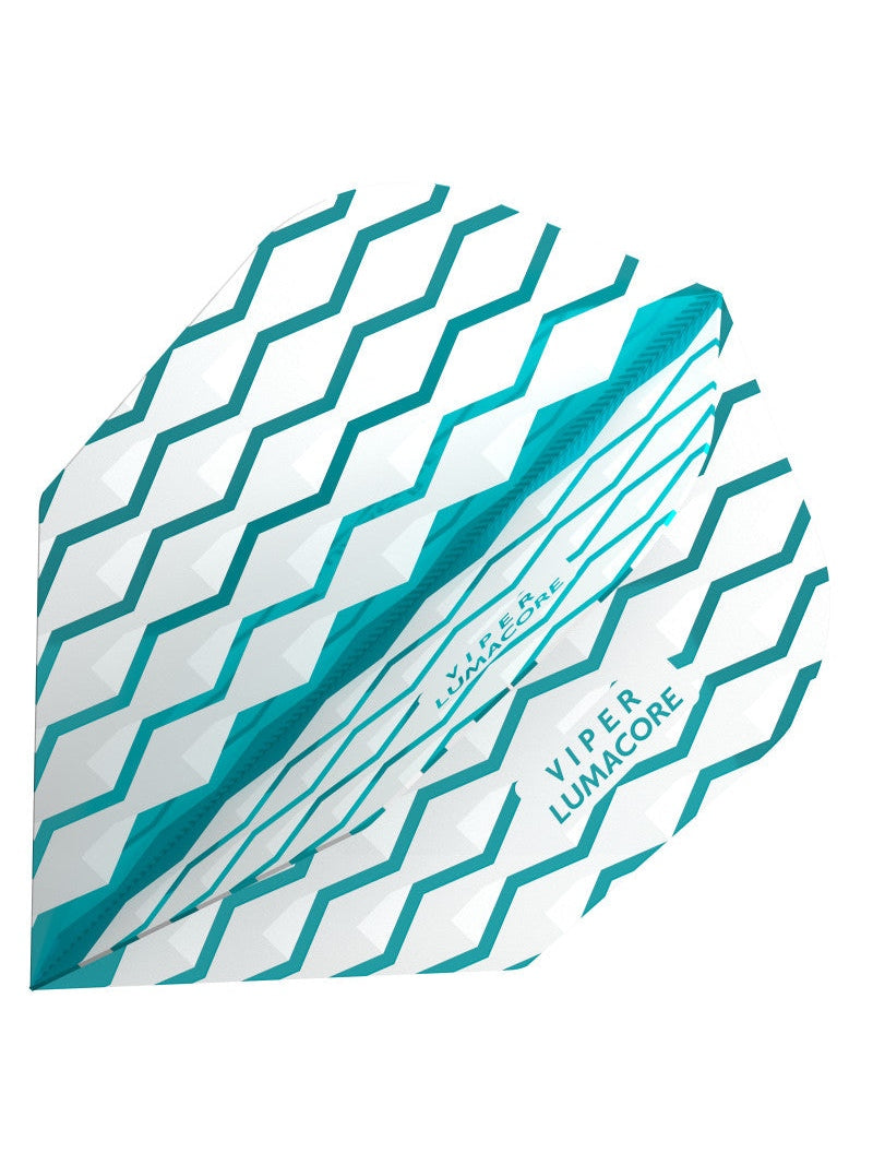 V-100 Flights Lumacore Standard Teal/White Dart Flights