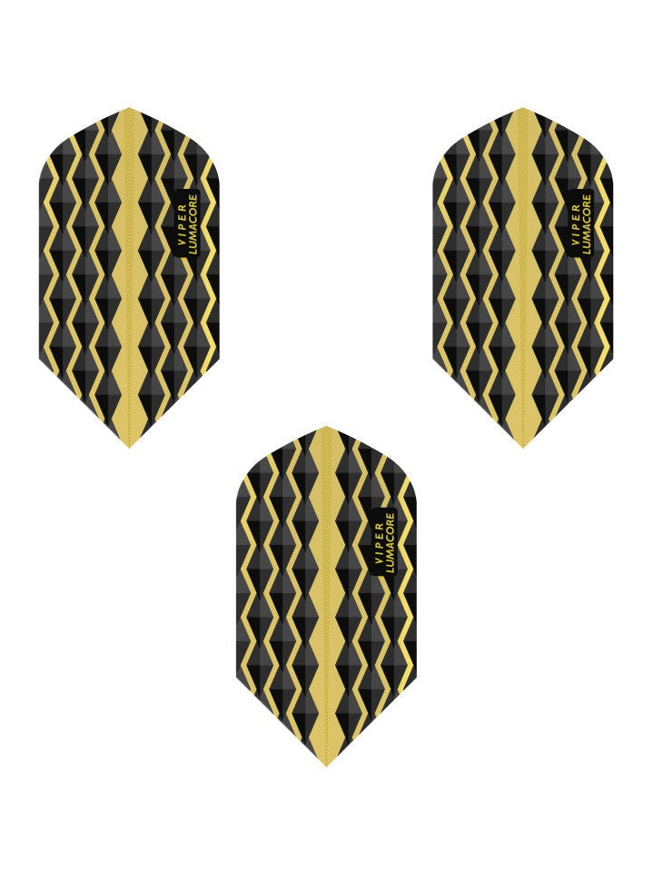 V-100 Flights Lumacore Slim Yellow/Black Dart Flights