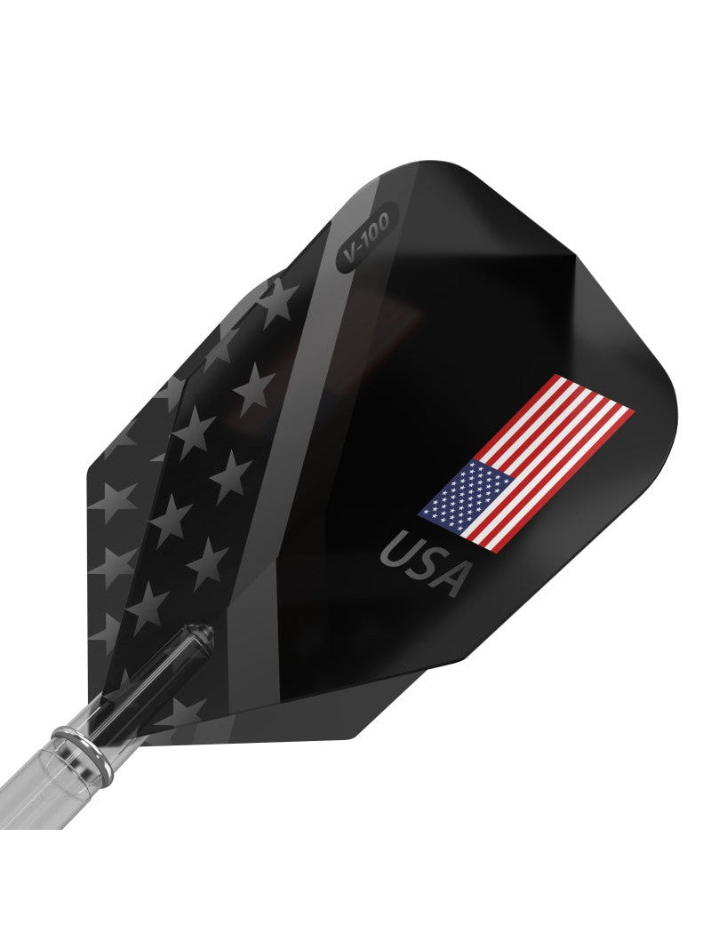 V-100 Dart Flights Standard American Flag Monochrome USA