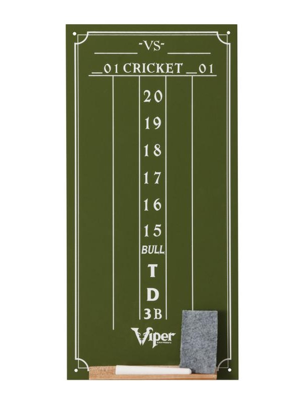 Viper Shot King Bristle Dartboard, Small Cricket Chalk Scoreboard, Dart Laser Line, and Wall Defender