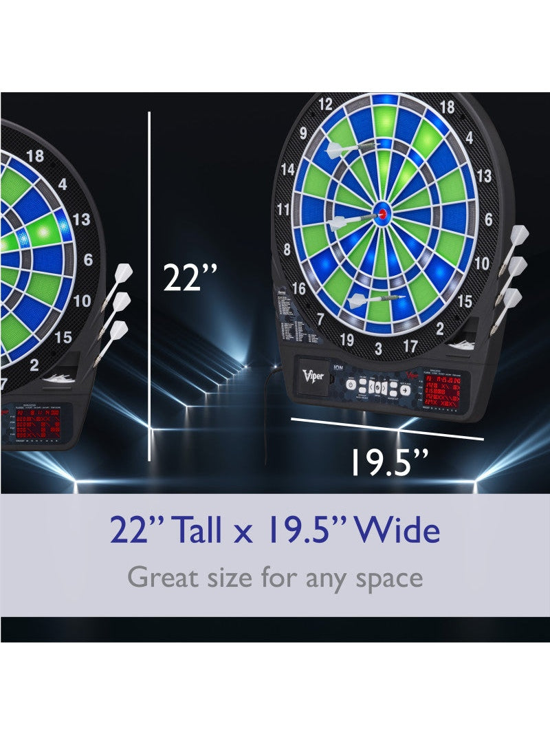 Viper Ion Illuminated Electronic Dartboard, 15.5" Regulation Target