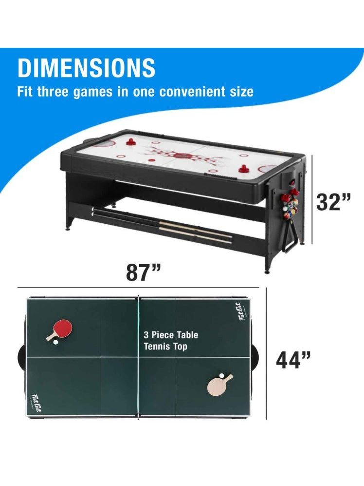 Fat Cat Original 3-in-1 Blue 7' Pockey™ Multi-Game Table