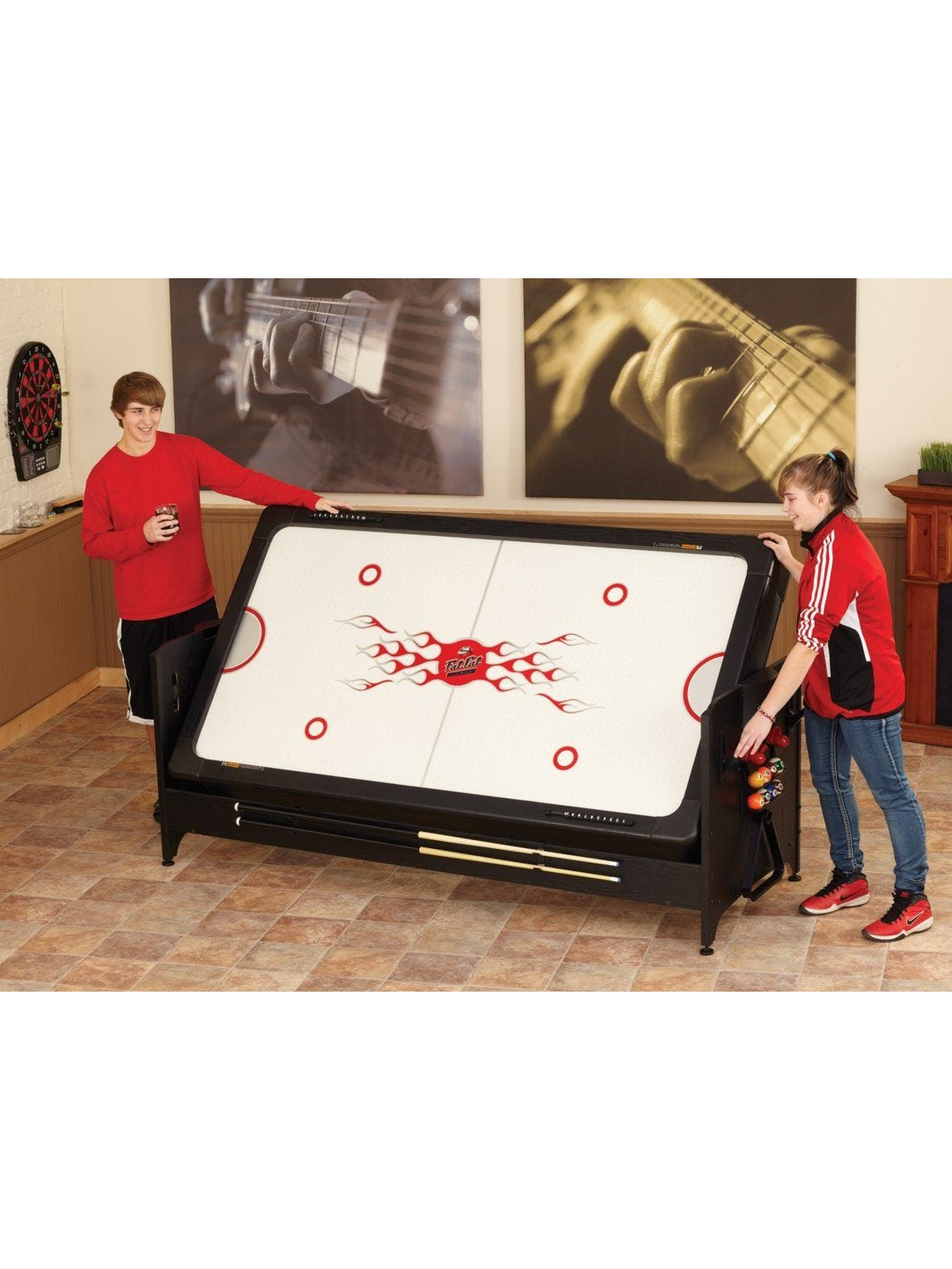 Fat Cat Original 2-in-1 7' Pockey™ Multi-Game Table