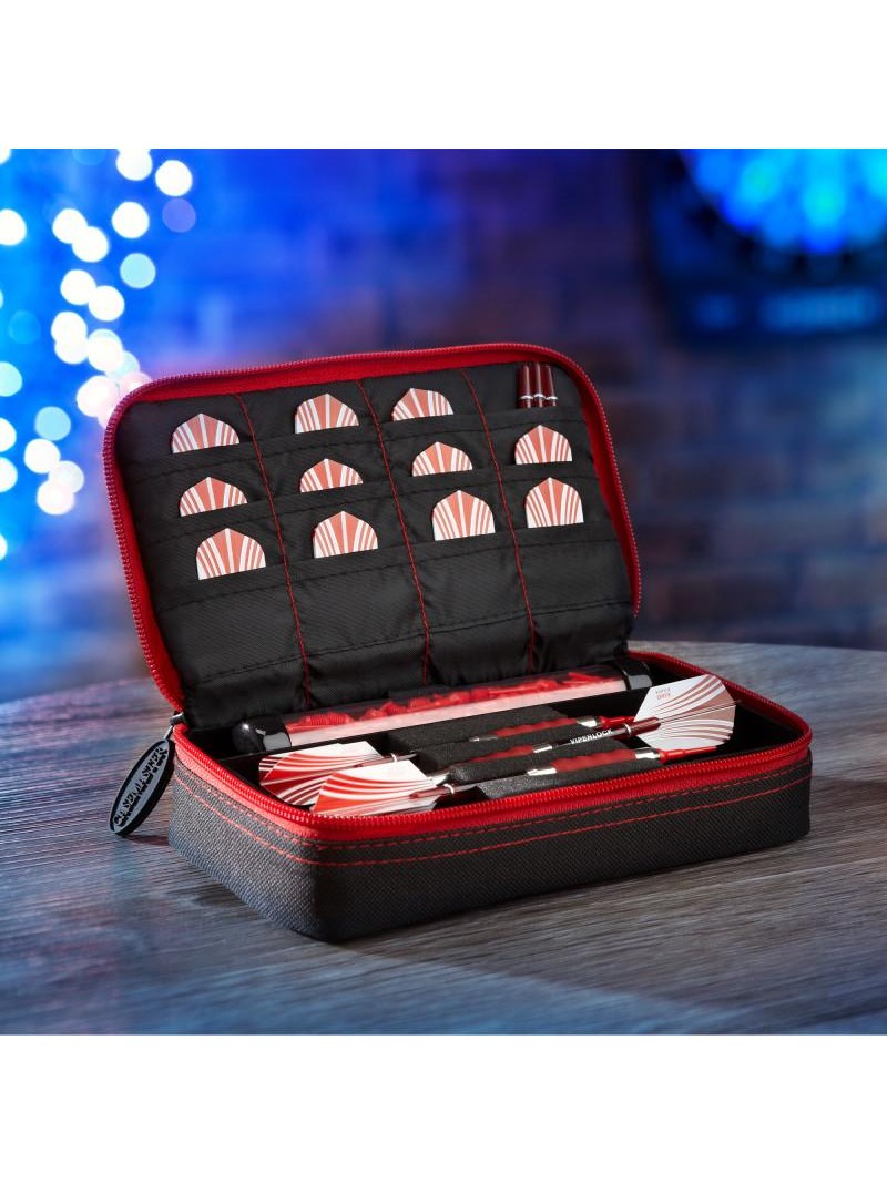 Casemaster Plazma Dart Case Black with Ruby Zipper