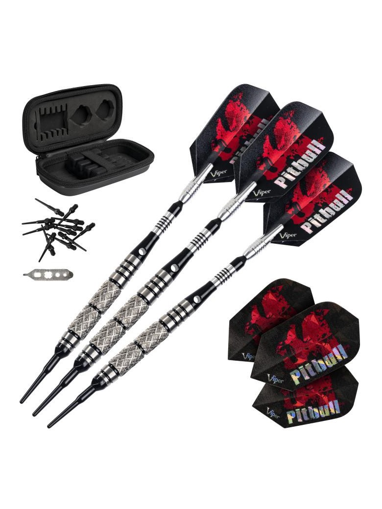Viper Neptune Electronic Dartboard, "The Bull Starts Here" Throw Line Marker, Blazer 16g Soft Tip Darts, Dart Tip Remover Tool & Tufflex II Black Dart Tips